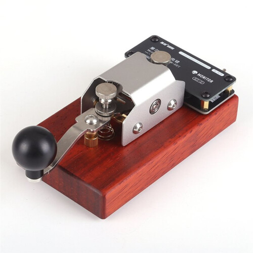 CW Key Morse Code Practice Keyer FM Radio Transmitter Keyer Sound Light Transmission Training Morse Code Key 2