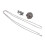 Mini Würfel-Set Halskette Stil 3 winziges antikes Metall 1