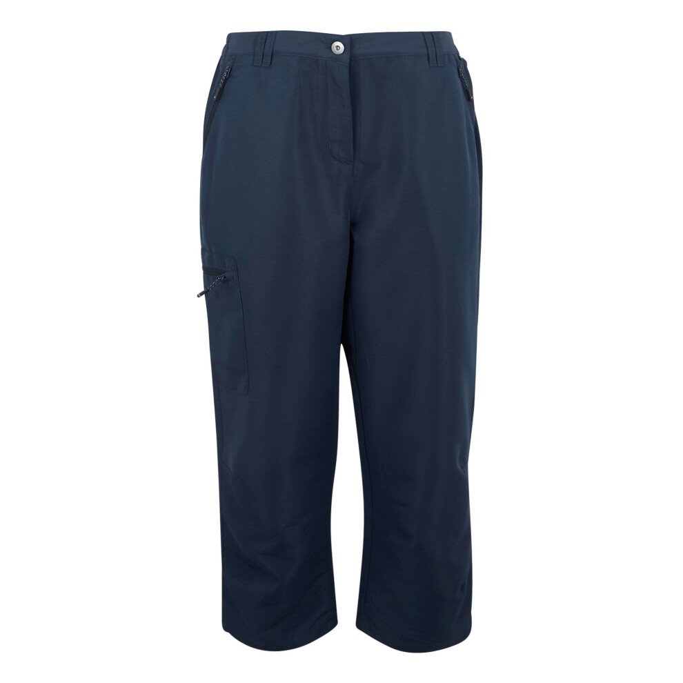 Regatta (20L, Navy) Womens/Ladies Chaska Iii Walking Capri Cropped Trousers Blue,Multicoloured
