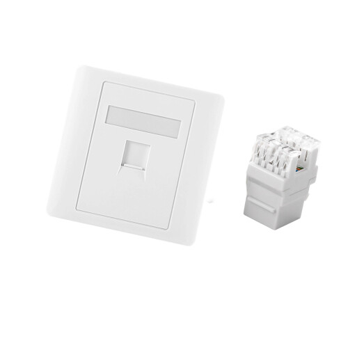 86 Type 4 Port Networking Faceplate RJ45-Single port panel