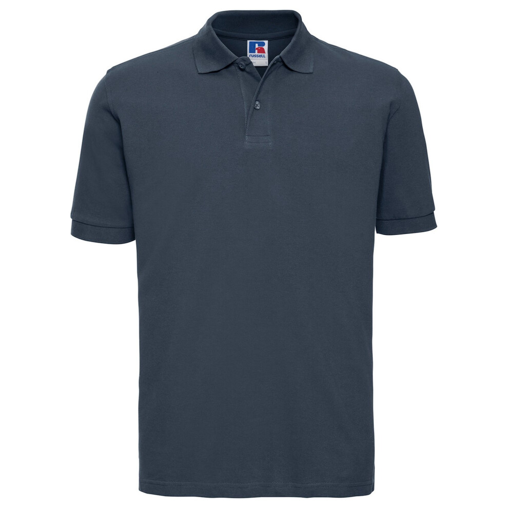 Russell (4Xl, French Navy) Mens Classic Cotton Pique Polo Shirt Blue,Multicoloured