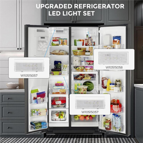 Refrigerator LED Light Set for     Refrigerators Includes 1 Pc W10515058 2 Pcs W10515057 2