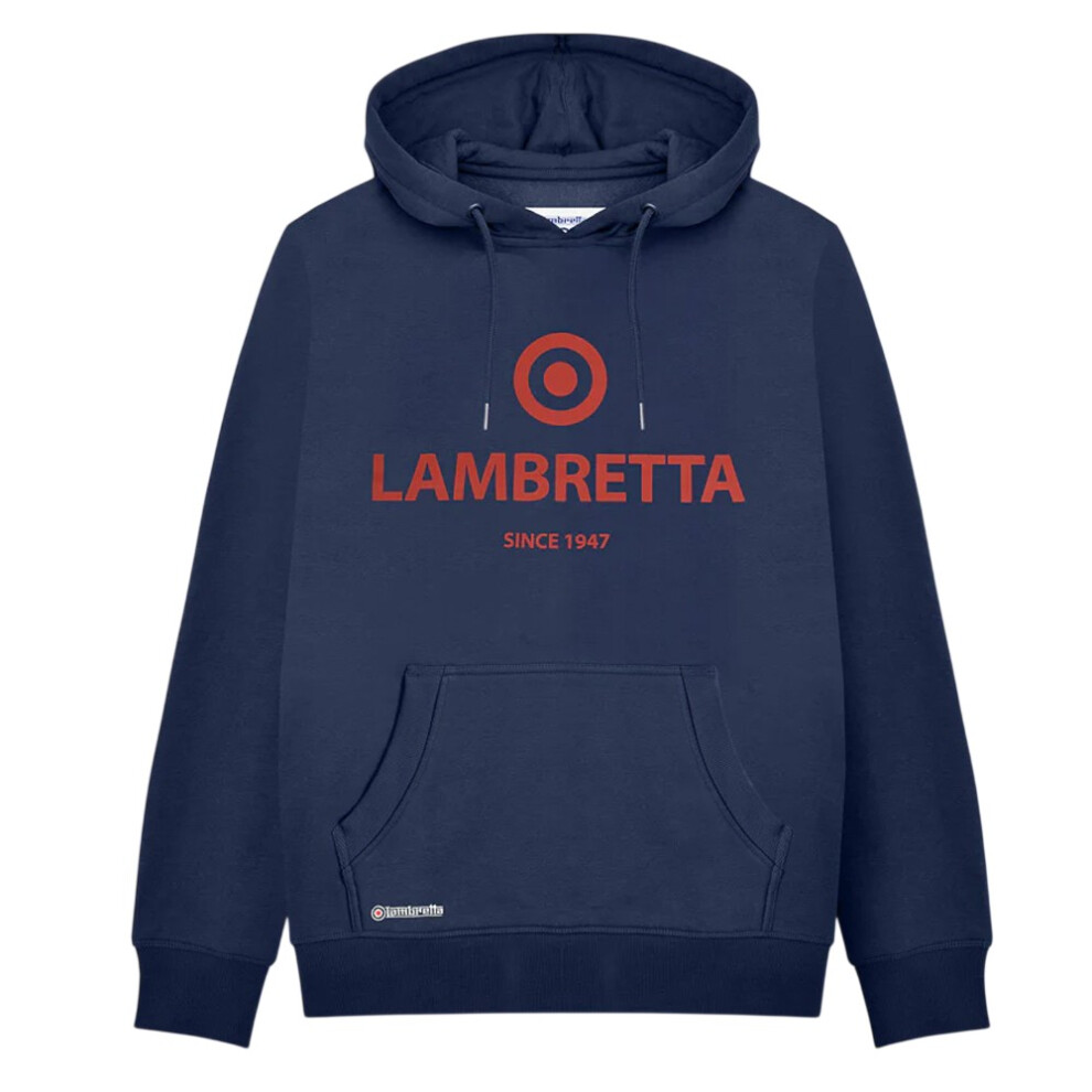 Lambretta (Xl, Dark Navy) Mens Target Logo Hoodie Blue,Multicoloured