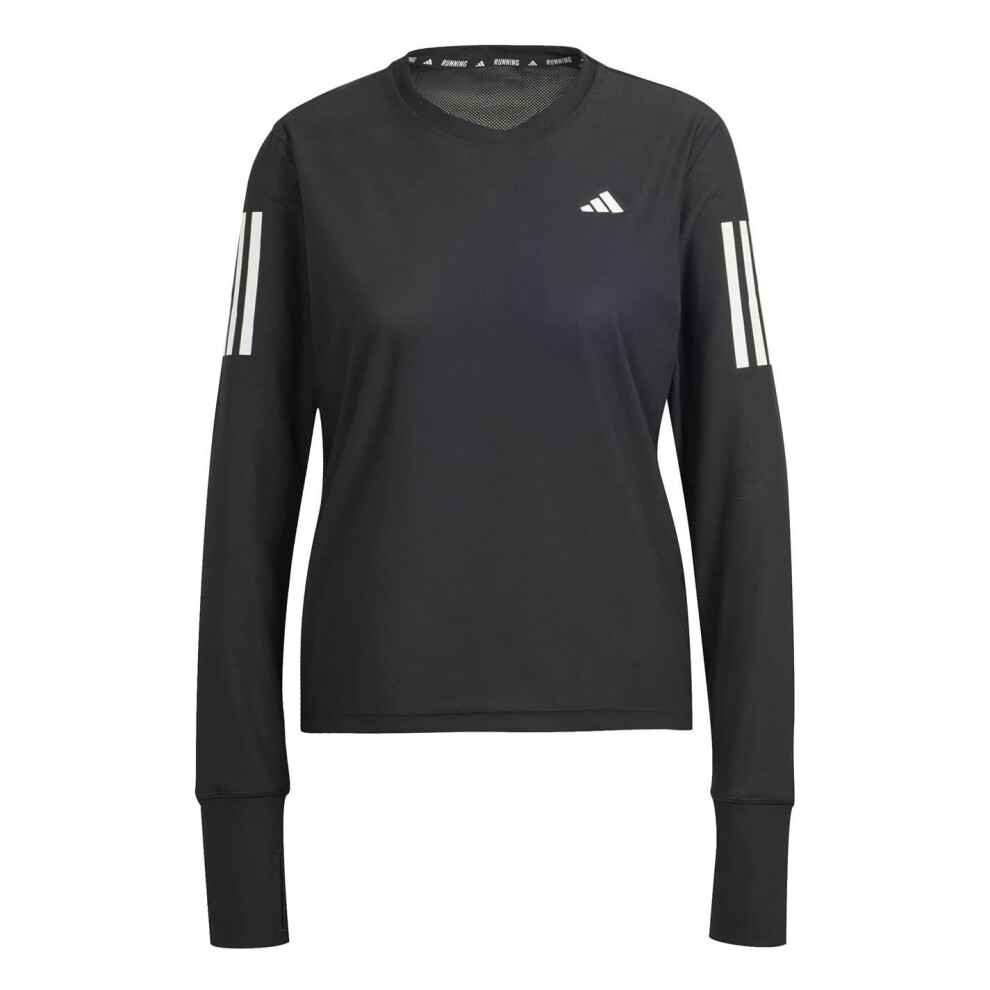 Adidas (16 Uk, ) Womens/Ladies Own The Run Long-Sleeved Top Black