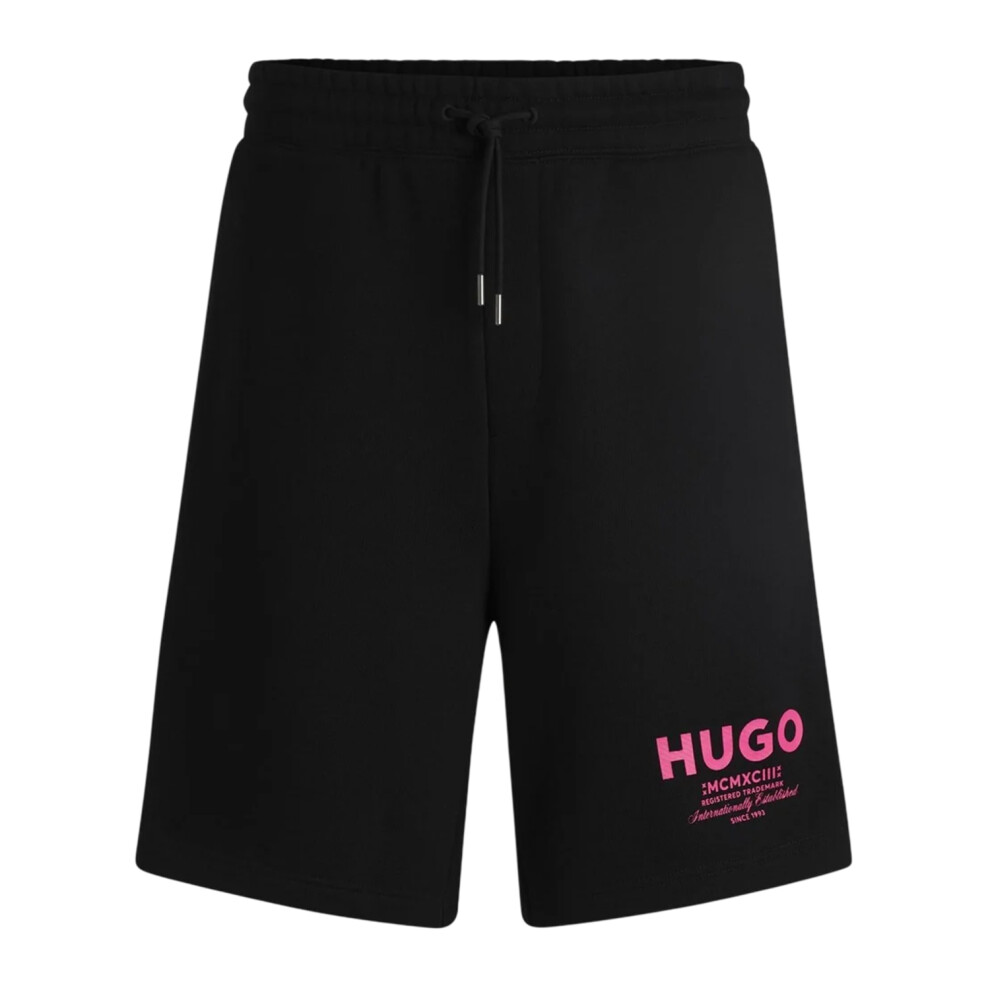 Hugo Boss (L, /Pink) Mens Nomario Sweat Shorts Black