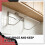 Ladder Rack Hanger, Ladder Storage Hook Wall Mount Multi-Purpose Garage Utility Rack Heavy Duty 10