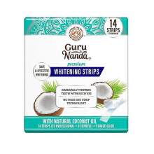 Coconut Oil Whitening Tooth Strips with Gentle Formula for Sensitive Teeth and Effective Stain Removal