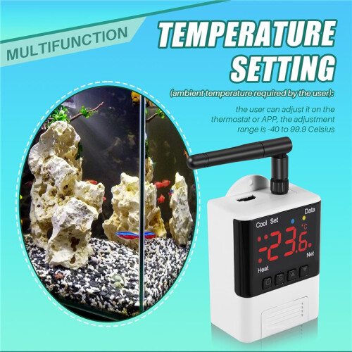 Wireless Wifi Temperature Controller Thermostat AC110-220V DTC1201 NTC Sensor Digital Display APP Control for  Home 1