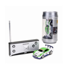 Mini auto da corsa elettrica telecomandata compatibile con lattina di Coca-Cola (verde e bianca): regalo a sorpresa verde+bianco