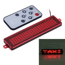 Fahrzeugmontiertes LED-Laufschriftdisplay mit kompatibler Fernbedienung (Farbe: Rot): Mit kompatibler Fernbedienung (rotes Licht)