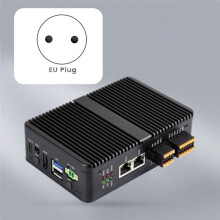 Waveshare Gigabit 2.5G Dual Port Industrial Computer 2 X RS485+2 X RS232 for Raspberry Pi CM5 Dual 4K Output Access to 4G/5G EU