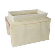 Sf001 OxCompatibled Stoff-Aufbewahrungstasche für Sofa-Armlehnen (Cremeweiß): OxCompatibled Stoff Beige Überraschungsgeschenk