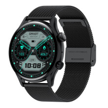 Hk8Pro 1.36-Inch Amoled Screen Smartwatch With Steel Strap, Supports Nfc/Blood Oxygen Monitoring (Black) :Steel Strap(Black) Surprise Gift