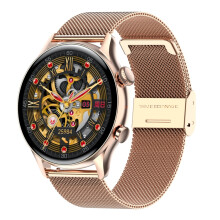 Hk8Pro 1.36-Inch Amoled Screen Smartwatch With Steel Strap, Supports Nfc/Blood Oxygen Monitoring (Gold). :Steel Strap(Gold) Surprise Gift