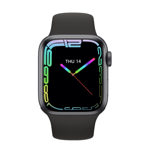 Watch 8 Max 1,85 ιντσών ασύρματη φόρτιση Bluetooth κλήσεων NFC Smartwatch (μαύρο): μαύρο δώρο έκπληξη