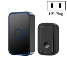 Timbre inalámbrico musical Kajas A19 (uno a uno) Sin pilas, enchufe: estándar estadounidense (negro): 1 compatible 1 EE. UU. (negro) Regalo sorpresa