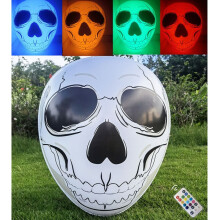 Halloween-decoraties, geschikt voor bars, spookhuizen en winkelcentra; verdikte opblaasbare oogbollen, afmeting: 55 cm; op afstand bedienbare lichtge