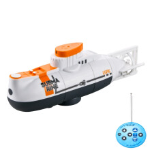 Mini sottomarino giocattolo ricaricabile USB compatibile con telecomando per bambini (bianco): regalo a sorpresa bianco