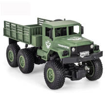 Jjr/C 1:18 2.4Ghz 4-kanaals compatibele afstandsbediening Dongfeng-8 zeswielige militaire vrachtwagen speelgoedauto (kleur: groen): Dongfeng 8 (groen