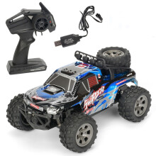 Mgrc Wiederaufladbares, kompatibles ferngesteuertes Auto, 2,4 GHz kabellos, Vierwege-Offroad-Crawler, Modell im Maßstab 1:18 (Grau-Blau) :G Sur