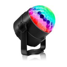 Youoklight Yk2278 3W Luz de DJ con control por voz, bola mágica de cristal con 7 modos (control remoto no compatible incluido) Regalo sorpresa