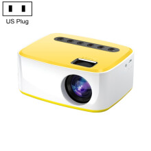 T20 320X240 400-Lumen Portable Led Projector Compatible Home Use, Screen Mirroring Version, Us Standard (White And Yellow). :US Plug, Same Screen Sur