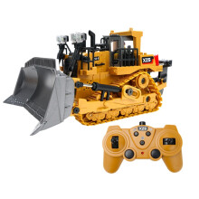 Bulldozer cingolato per impieghi gravosi compatibile con telecomando 2.4G a nove canali, giocattolo escavatore in lega compatibile con telecomando p