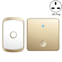 Sonnette sans fil Kajas FA50 à bouton individuel, auto-alimentée, prise standard britannique (dorée) : cadeau surprise