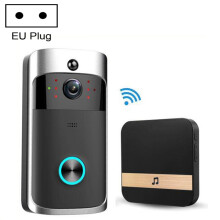 Timbre de puerta inteligente M3 720P con Wi-Fi, bajo consumo y función de timbre (estándar europeo): Enchufe europeo. Regalo sorpresa.