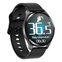 T88 1.28-Inch Tft Color Screen Ip67 Waterproof Smartwatch, Supports Body Temperature Monitoring/Sleep Monitoring/Heart Rate Monitoring (Black) :b Sur