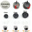 5Pack Dimmable Touch Sensor Button  Home  Controller for DC3.7-24V Closet Corridor LED Strip Light  13T 6