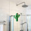 Cactus Bathroom Storage Rack Door Mount, Matte End, Plastic, Leaning Shelf, Shelves 3
