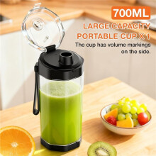 Portable Blender Smoothie Maker to Go, 700ml Stand Mixer, Wireless Battery Mixer for Smoothies & Protein Shakes