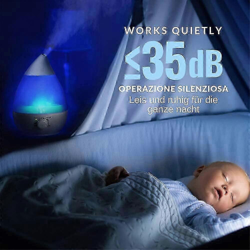 LED Ultrasonic Humidifier with Filter for Children Auto Switch Off 1