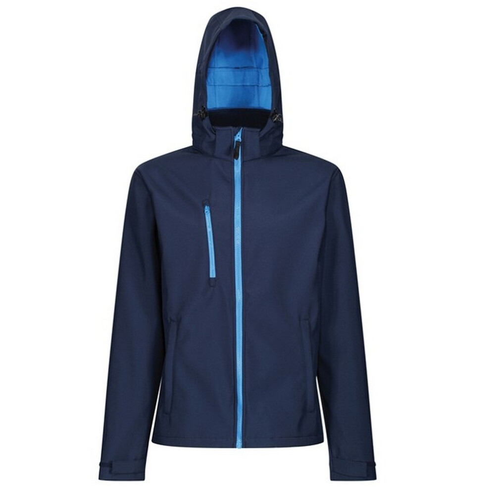 Regatta (Xxl, Navy/French ) Mens Venturer Hooded Soft Shell Jacket Blue