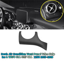 LHD Dash Air Conditioning Vent Panel Trim Sticker for   A W176 CLA C117 GLA X156 13-19 Matte Carbon Pattern
