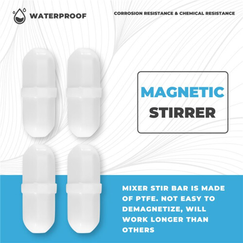 10 PeçAs 20 Mm/0,8 Polegadas Agitador MagnéTico Barra de AgitaçãO Barra de LaboratóRio Barra de Placa de AgitaçãO 1