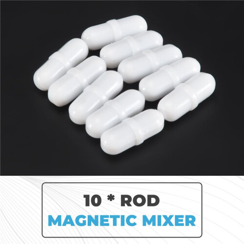 10 PeçAs 20 Mm/0,8 Polegadas Agitador MagnéTico Barra de AgitaçãO Barra de LaboratóRio Barra de Placa de AgitaçãO 2