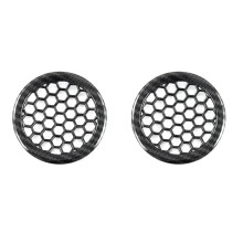 2 Coperture Interne per Altoparlanti per Auto, Colore Fibra di Carbonio per