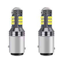 Luz Traseira Do Carro 12V Luz de Freio Lâmpada de Sinalização Luz de Nevoeiro Traseira Luz de Circulação Diurna 1157 Luz Branca