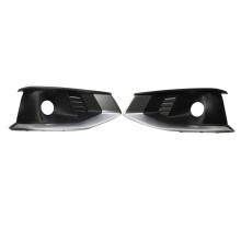 1 Paar Frontstoßstange Nebelscheinwerfer Kühlergrill Abdeckung Blende 8WD807681L 8WD807682L für A4 B9 2020-2022 Untere Säulenabdeckung
