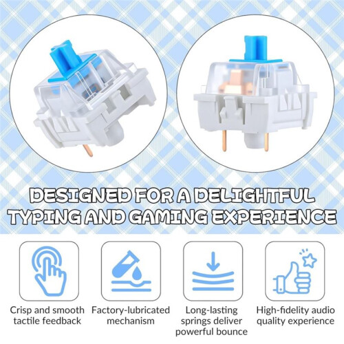 100 PCS Mechanical Keyboard Switches Keyboard Clicker 3 Pin   Replacement Keyboards Keys