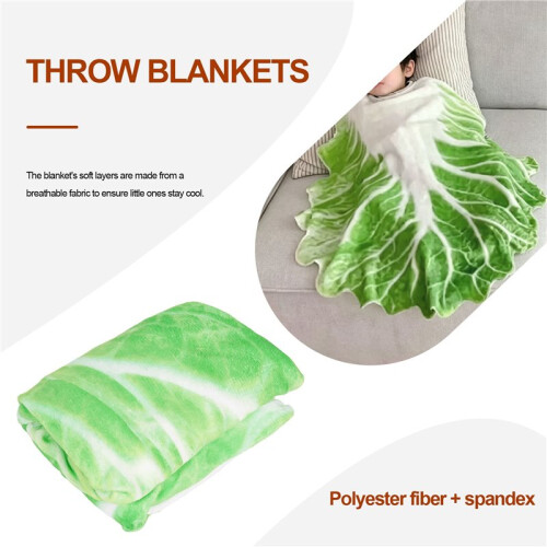 Soft Cabbage Blanket Funny Novelty Blanket 150x150cm 2