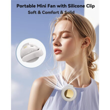 Ventilador Portátil Silencioso Sem Hélices com Clipe, Pequeno Ventilador com Clipe para Camisa e Cintura, Ideal para Atividades Ao Ar Livre e