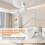 Ventilateur de Plafond avec Éclairage LED 40 W, Intensité Variable, 3 Vitesses et 3 Couleurs, Télécommande Incluse. 4