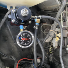 EFI Fuel Pressure Regulator Kit with Pressure Gauge AN6-6AN Adjustable Universal Fuel Hose Fitting Connectors Kit