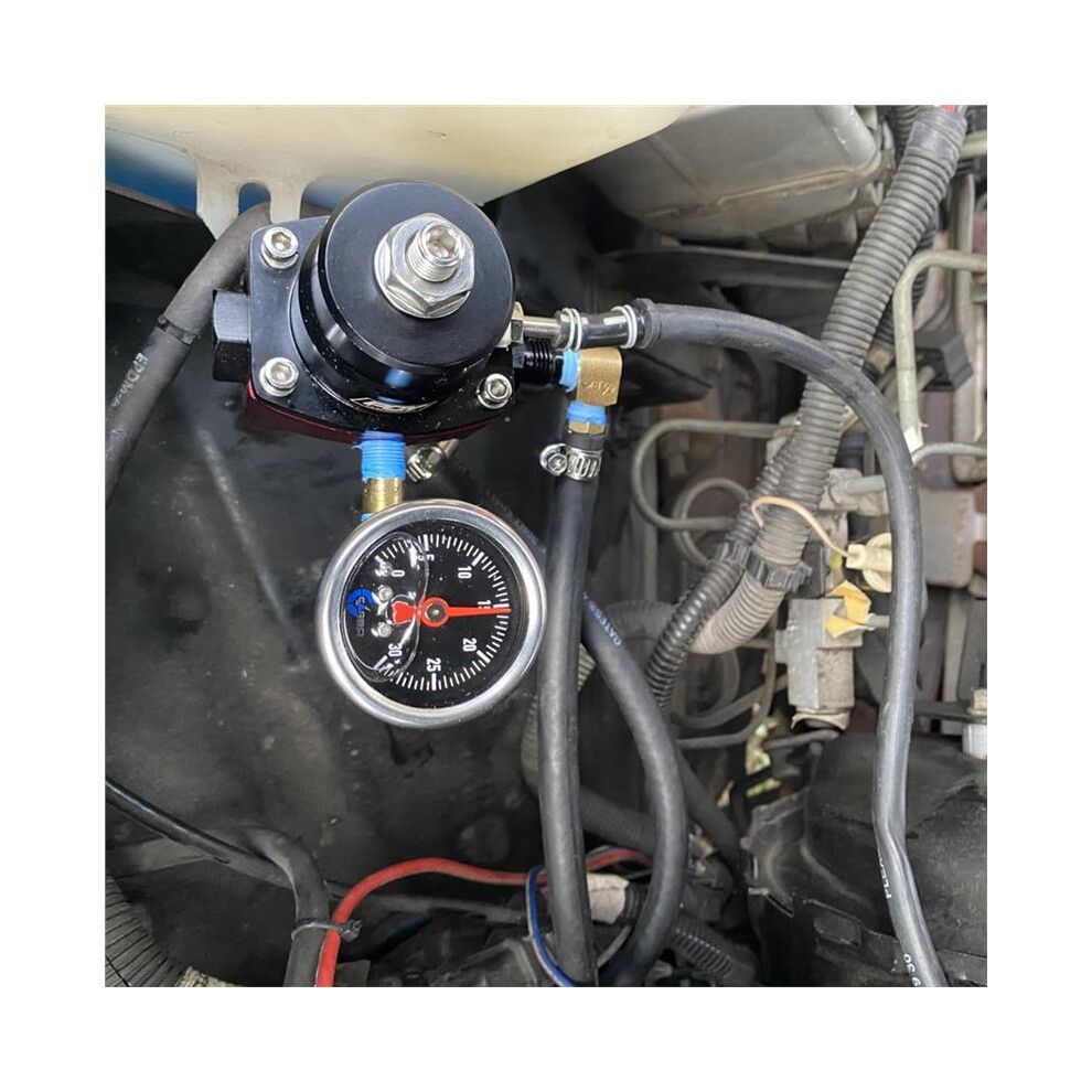 Efi Fuel Pressure Regulator Kit With Pressure Gauge An6-6An Adjustable Universal Fuel Hose Fitting Connectors Kit 4713395330220