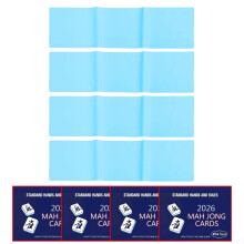 Transparents Playing Card Cover Mahjong Score Card Sleeves-Blue
