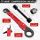 6 Pcs Plumbing Tools Kit with Angle Stop Wrench & 1/2-Inch Compression Sleeve Puller,Plumbers Wrench, Sandpaper 2