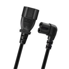 Flexible IEC C14 To C7 Side Bend Power Cable 10A Capacity-300cm